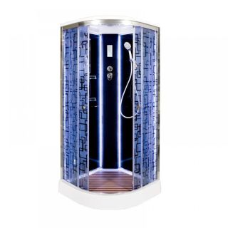 Душевая кабина Deto BМ1510 LED BLACK 100х100х220 см